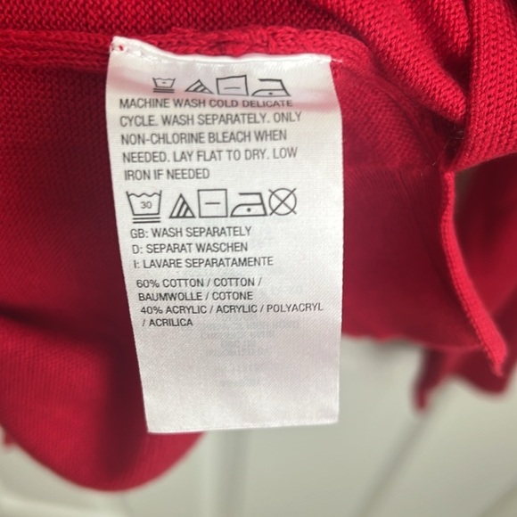 Belle Kim Gravel Red Knit Sweater Womens Medium Long Sleeve Casual - Picture 9 of 11